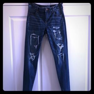 Lightly worn destroyed American Eagle jeggings